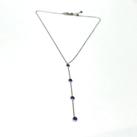 GUCCI K18WG Amethyst Accessories Necklace K18WG Silver - Picture 1 of 6